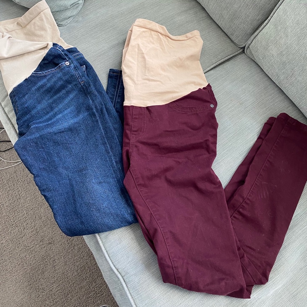 Designer maternity jeans and leggings bundle xs